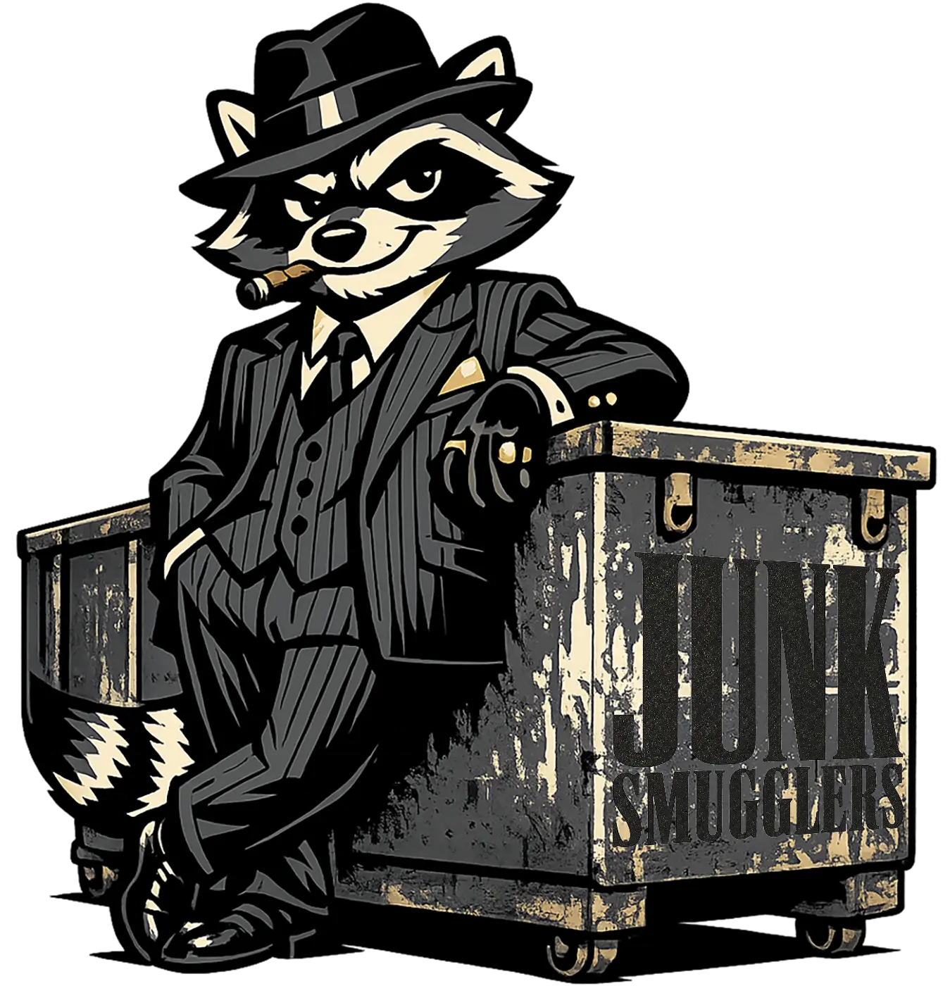 Don Raccoon — Junk Smugglers mascot